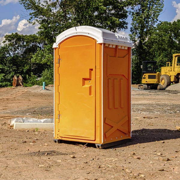 how often are the portable restrooms cleaned and serviced during a rental period in Clear Creek CA